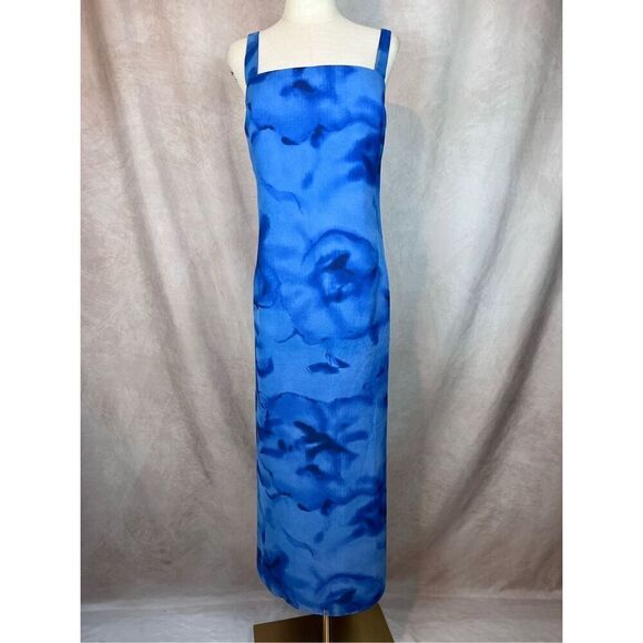 Vintage 1990s XL Blue Semi Formal Gown Prom Plus Size  Celestial - Picture 3 of 8